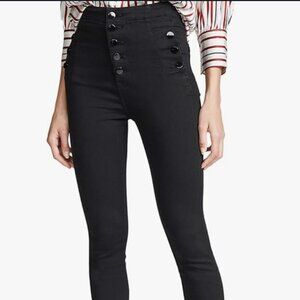 J Brand Natasha High Rise Button Fly Jeans Size 30 in Seriously Black